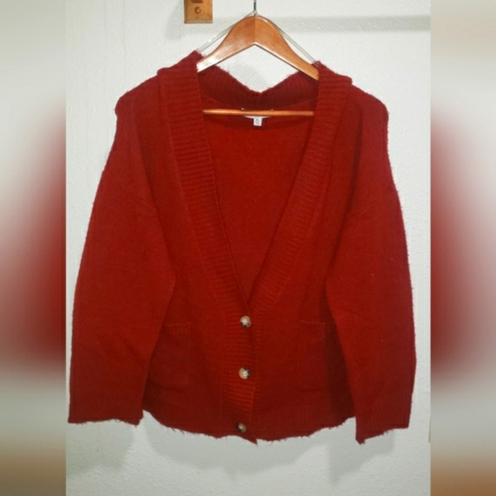 Purple Snow| Deep V-neck Oversized Cardigan